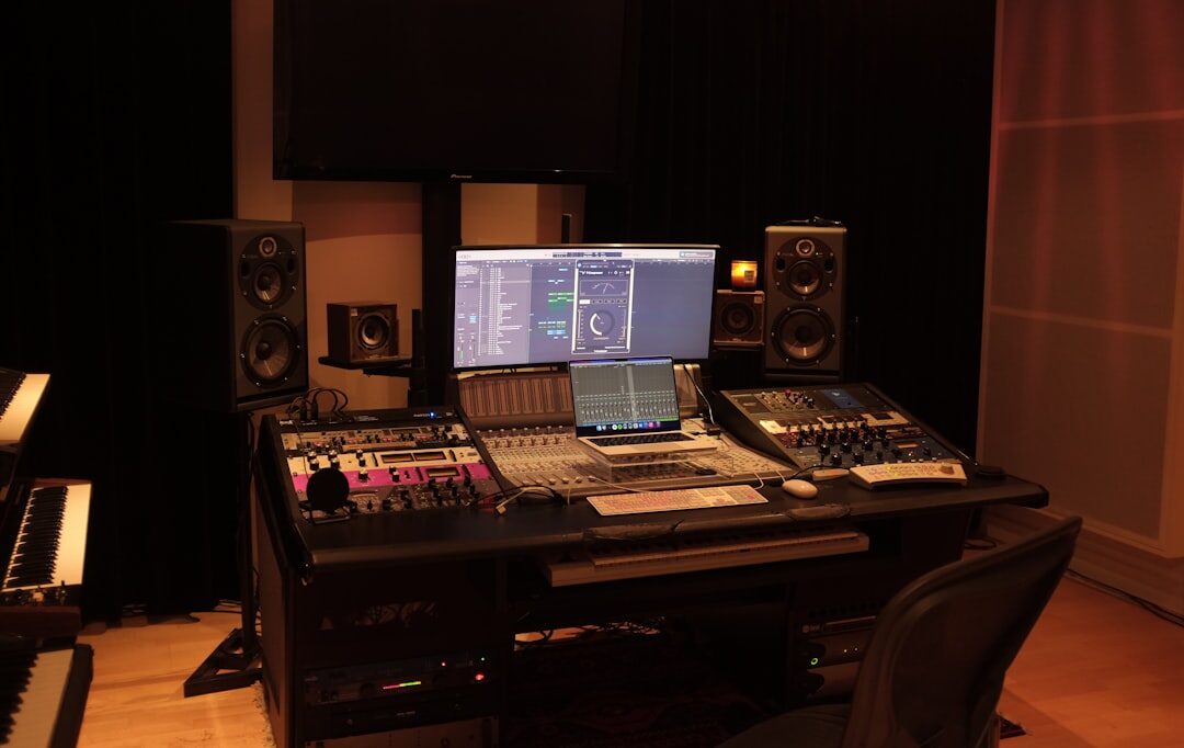 Interior of a professional recording studio
